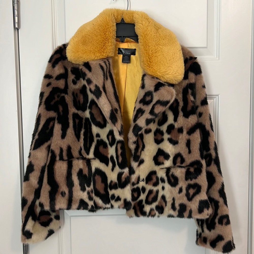 Leopard Print Fur Jacket